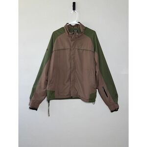 Ping Windbreaker Jacket Mens XL Brown Green Gorpcore Colorblock Full Zip Golf